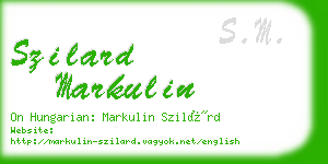 szilard markulin business card